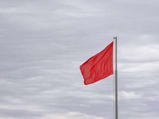 flag in the wind