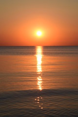 Fototapeta na wymiar Sonnenaufgang am Meer, Banner