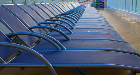 Row of Blue Chairs