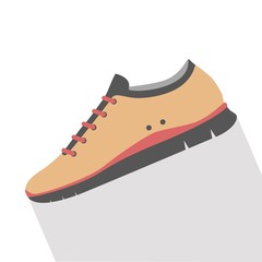 Icon sneakers, training shoes, sports shoes. Vector illustration isolated on background.