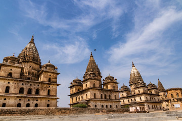 Fototapeta na wymiar The Khajuraho Group of Monuments is a group of Hindu, Buddhist and Jain temples in Madhya Pradesh,
