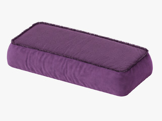 Soft purple fringed pouf 3d rendering