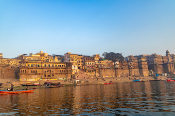 Naklejka premium Varanasi India Ganges