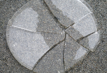 broken ice on the floor
