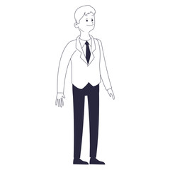 young man body cartoon