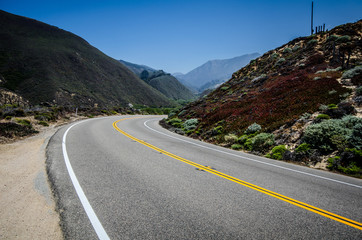 The road through Big Sur along the California Pacific Coast Highway
