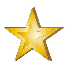 yellow star on white background