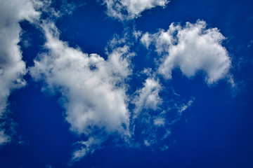 blue sky with cloud closeup