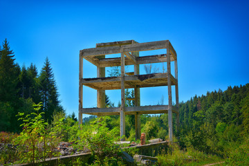 Old abandoned buildings in nature