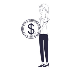 executive businesswoman cartoon