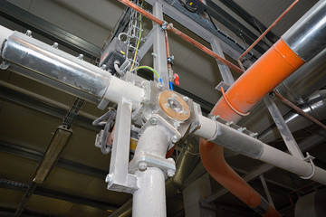 Stainless ball valves in pipes