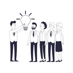 business coworkers executives cartoon