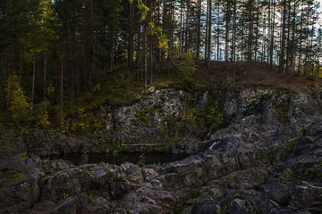 Lake and stones. Karelia