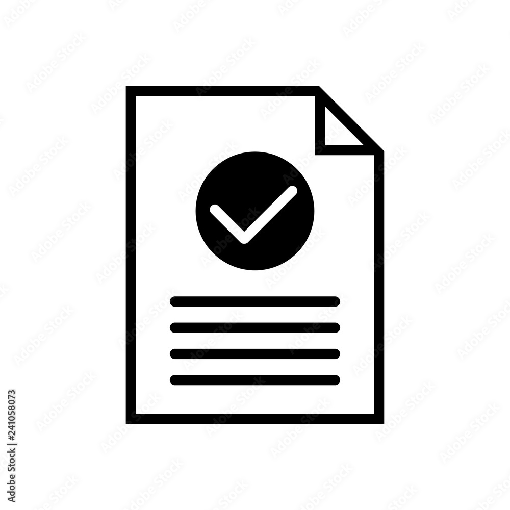 Poster Checklist icon flat style isolated on background. Checklist sign symbol for web site and app design.
