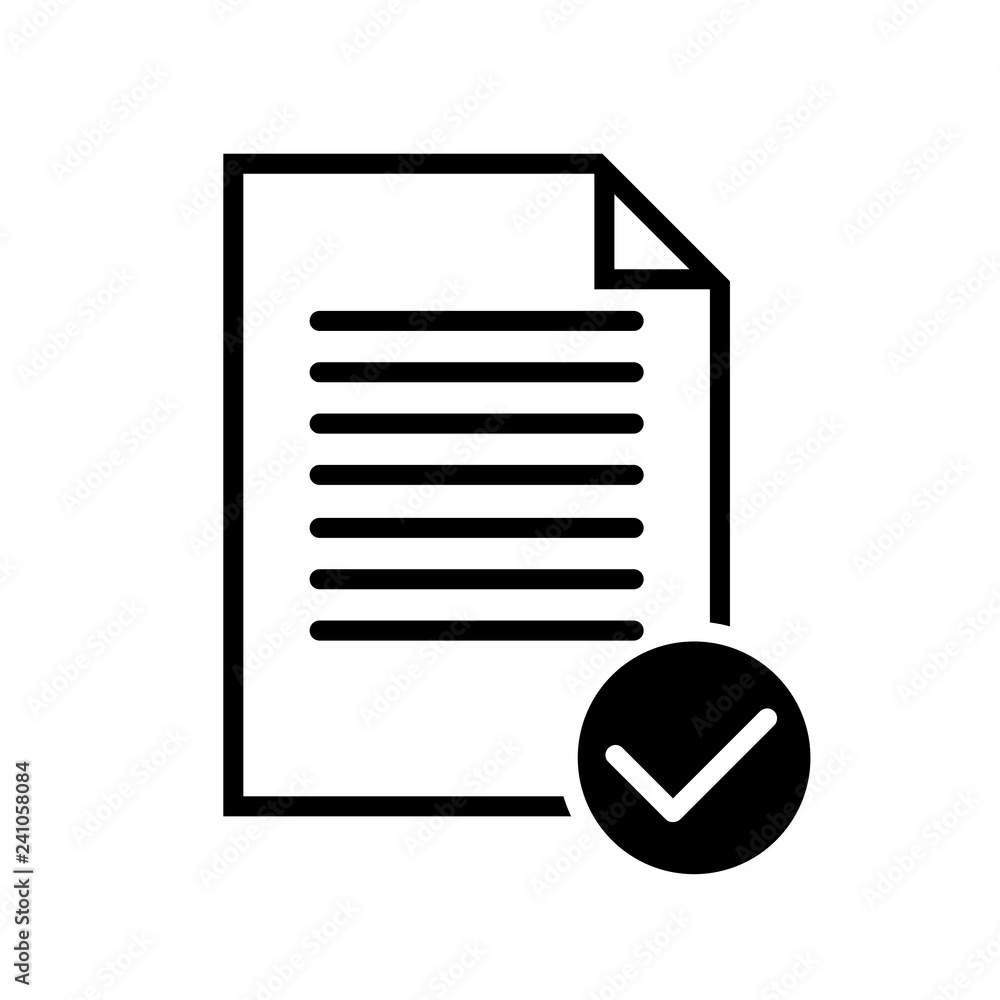 Poster Checklist icon flat style isolated on background. Checklist sign symbol for web site and app design.