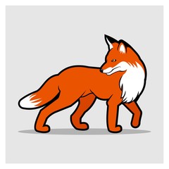 simple fox logo vector, icon