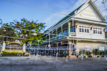 Sacred cord in the temple