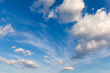 Clouds and blue sky background. Blue sky background with clouds. Beautiful clouds with blue sky background. Nature weather, cloud blue sky and sun.
