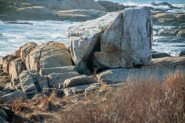 Rocks along Narragansett Bay