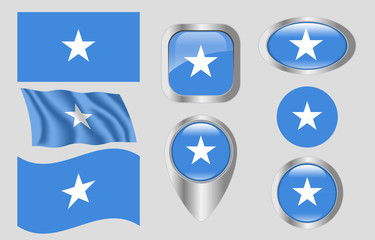 Obraz na płótnie Canvas Flag of Somalia