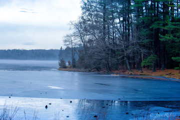 Fototapeta na wymiar Blue Ice River