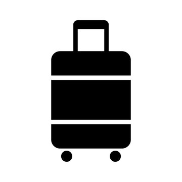 Carry-on luggage or cabin luggage flat vector icon for travel apps and websites