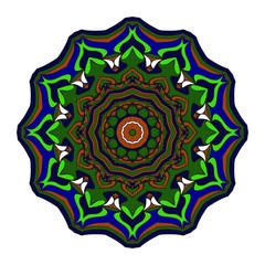 Ornamental arabic pattern with mandala. Vintage vector for print or web design. Invitation, wedding card, national design.