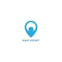 Map Point Logo - Vector