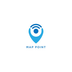 Map Point Logo - Vector