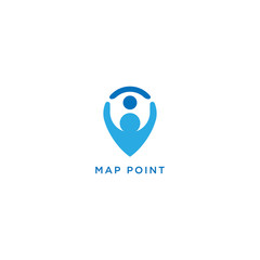Map Point Logo - Vector