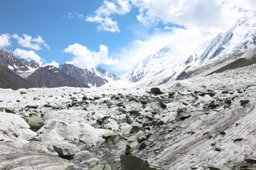 Fototapeta na wymiar Rakaposho Hunza Pakistan Northern Areas Mountains