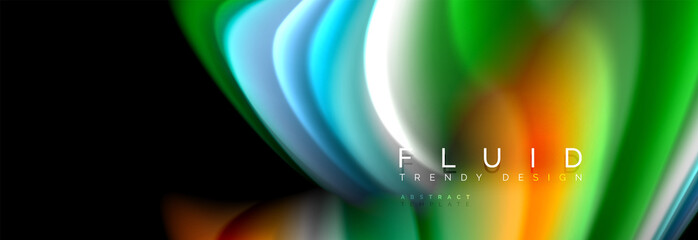 Fluid wave line background or pattern. Geometric technology abstract background. Movement effect.