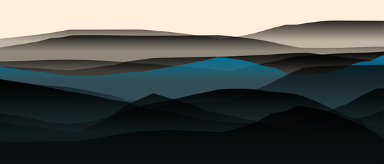 Farbige Berge, Wellen, abstrakte Oberfläche, moderner Hintergrund, Vektorgrafik Illustration für dein Projekt