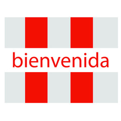 vector icon of welcome spanish
