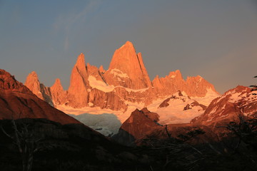 Fototapeta na wymiar Mt. Fitzroy in Patagonia near the El chalten, Argentina.