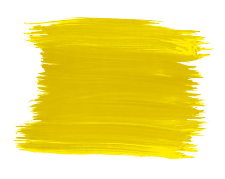 A fragment of the lemon yellow color background painted with watercolors