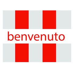 Fototapeta premium vector icon of welcome italian