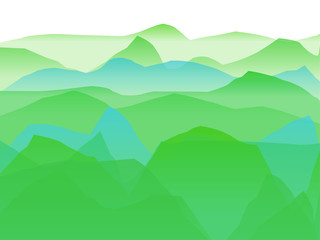 Farbige Berge, Wellen, abstrakte Oberfläche, moderner Hintergrund, Vektorgrafik Illustration für dein Projekt