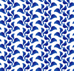 floral blue and white pattern