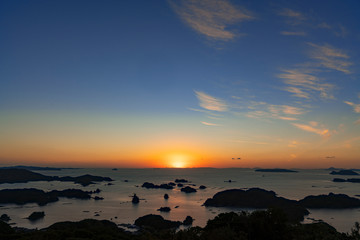 [長崎県佐世保市]九十九島の夕暮れ