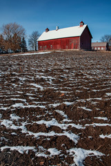 505-55 Snow Furrows and Red Barn
