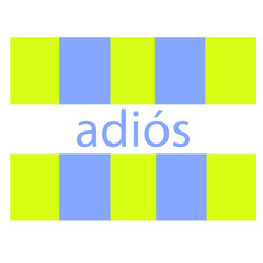 vector icon of bye bye spanish