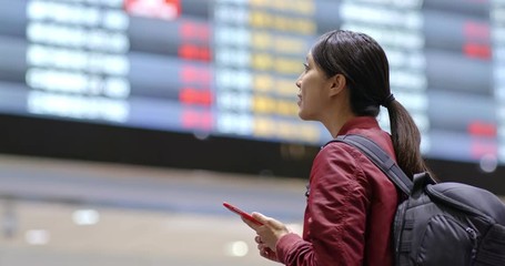 Tourist woman go travel and at the airport - Powered by Adobe