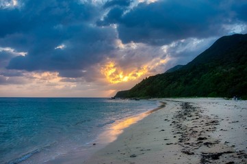 夕焼け、西表島、南風見田