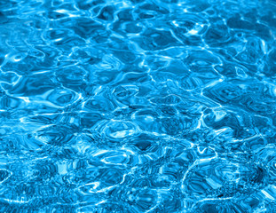 Photo macro Background blue transparent water with waves