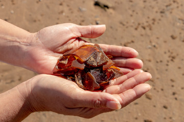 Holding broken glass