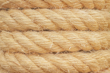 Row of  brown rope seamless patterns texture nature for background, made from dried plants ( jute )