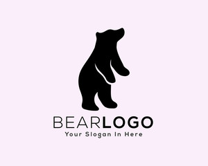 Standing bear performance logo design inspiration