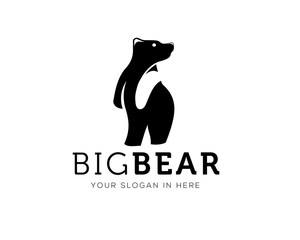 Standing bear show logo design inspiration