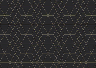 Fototapeta na wymiar Abstract geometric pattern with lines on dark gray background